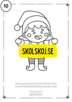 Adventskalender- färglägg och fyll i meningarna