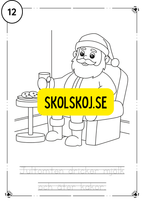Adventskalender- färglägg och fyll i meningarna