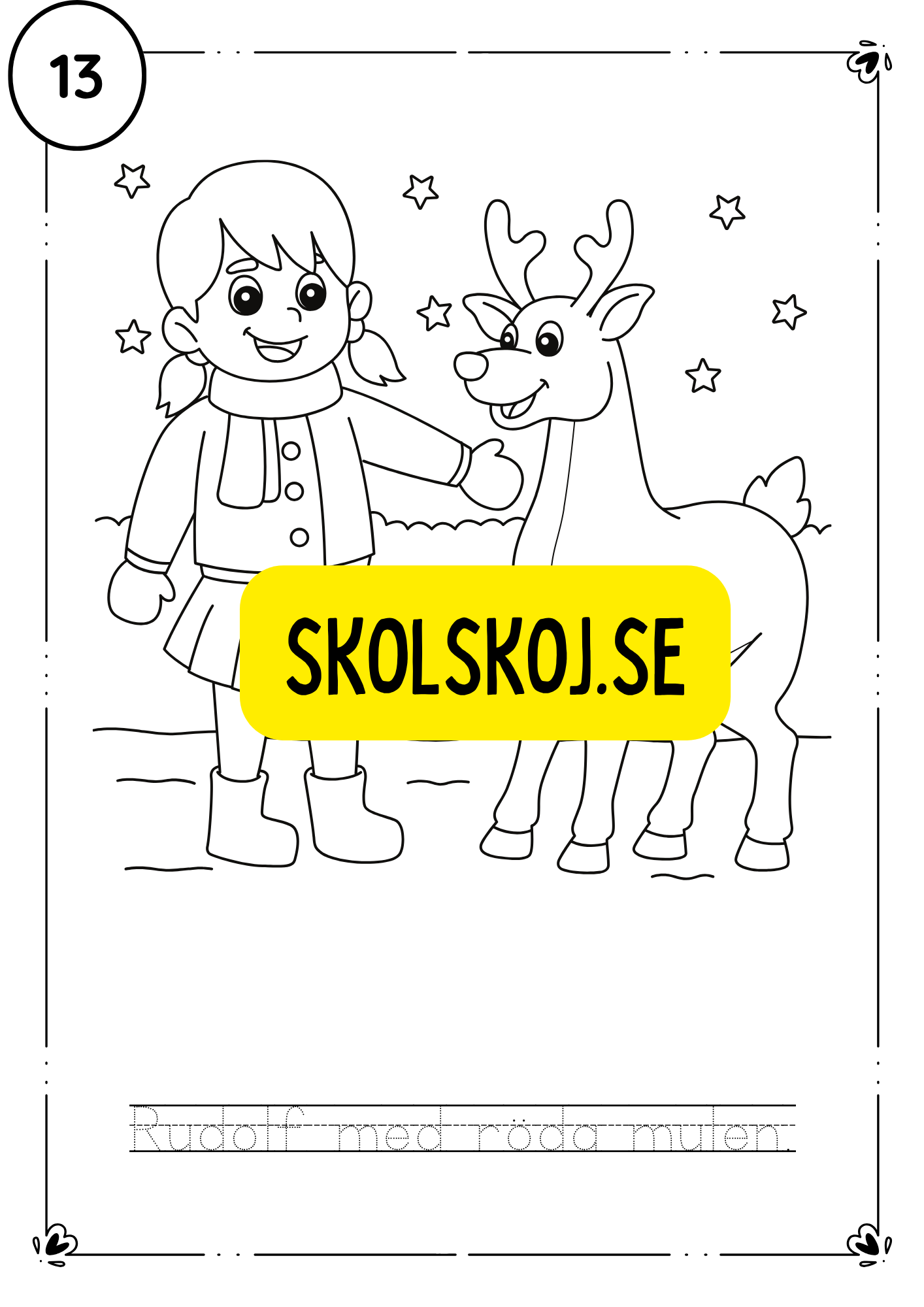 Adventskalender- färglägg och fyll i meningarna
