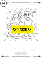 Adventskalender- färglägg och fyll i meningarna