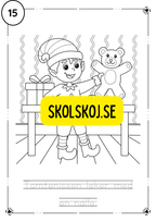 Adventskalender- färglägg och fyll i meningarna