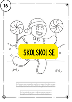 Adventskalender- färglägg och fyll i meningarna