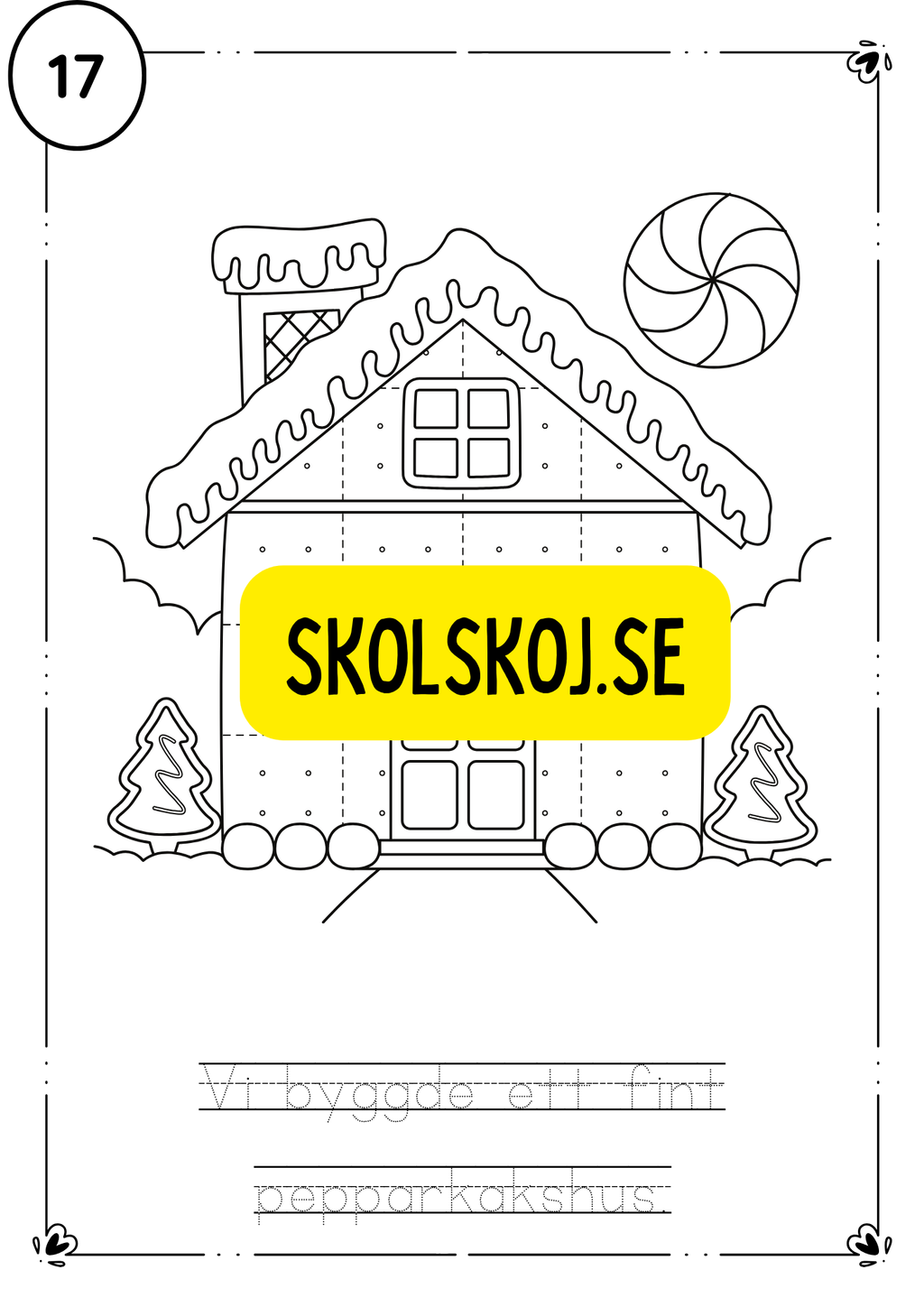 Adventskalender- färglägg och fyll i meningarna