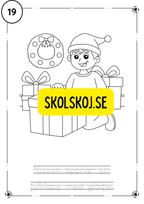 Adventskalender- färglägg och fyll i meningarna
