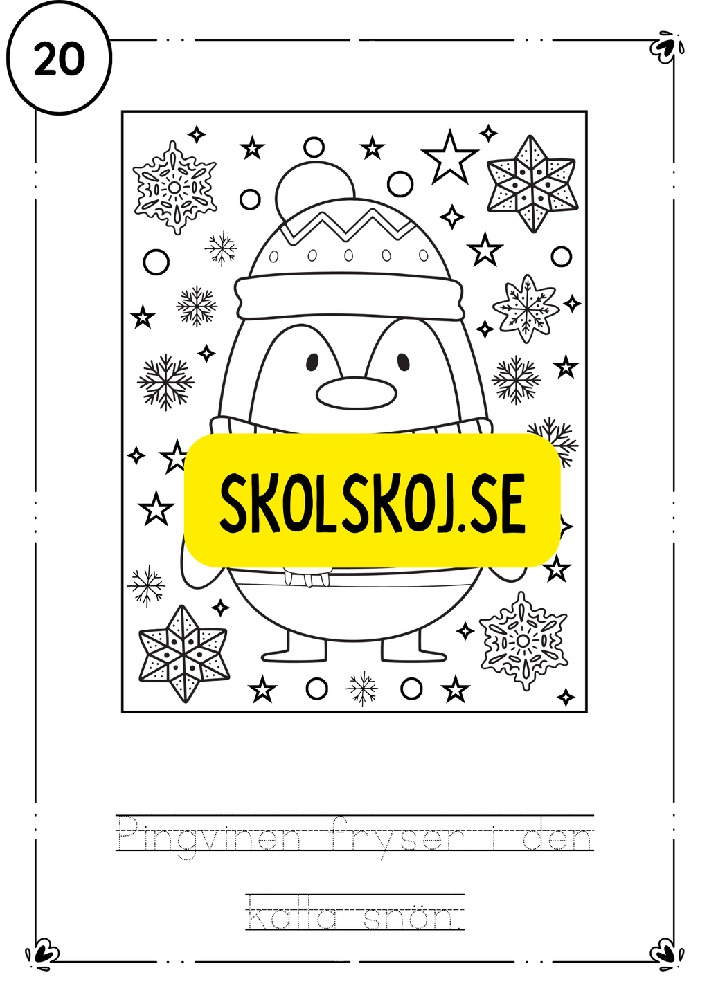Adventskalender- färglägg och fyll i meningarna