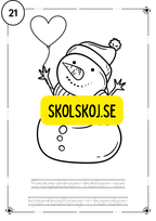 Adventskalender- färglägg och fyll i meningarna