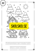 Adventskalender- färglägg och fyll i meningarna