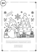 Adventskalender- färglägg och fyll i meningarna