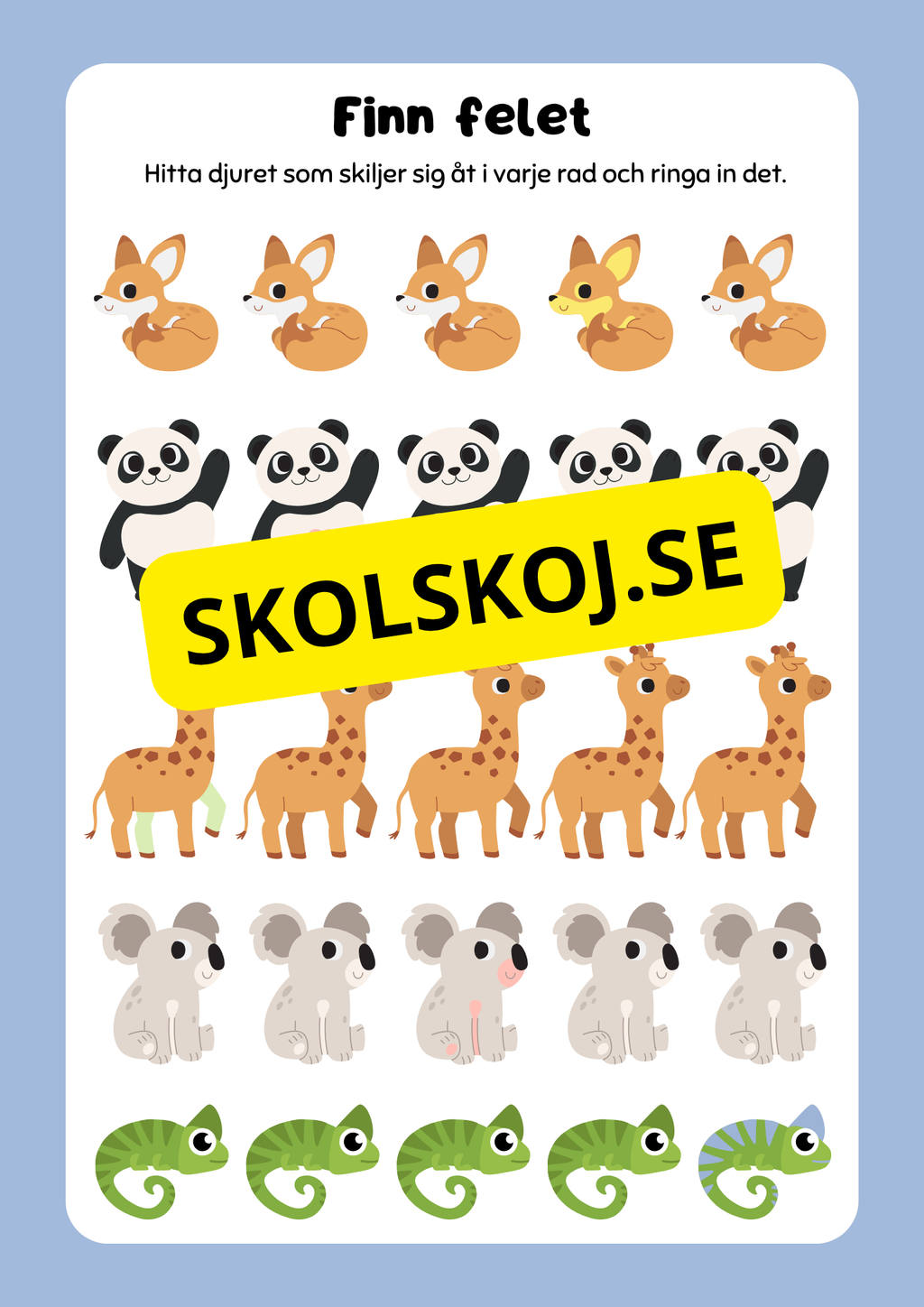 Aktivitetsbok Tema: Djur