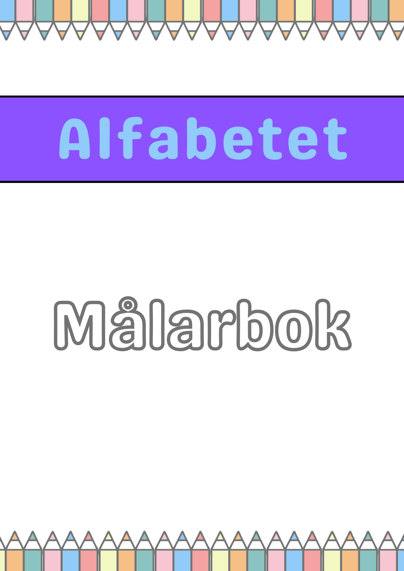Alfabetet - Målarbok