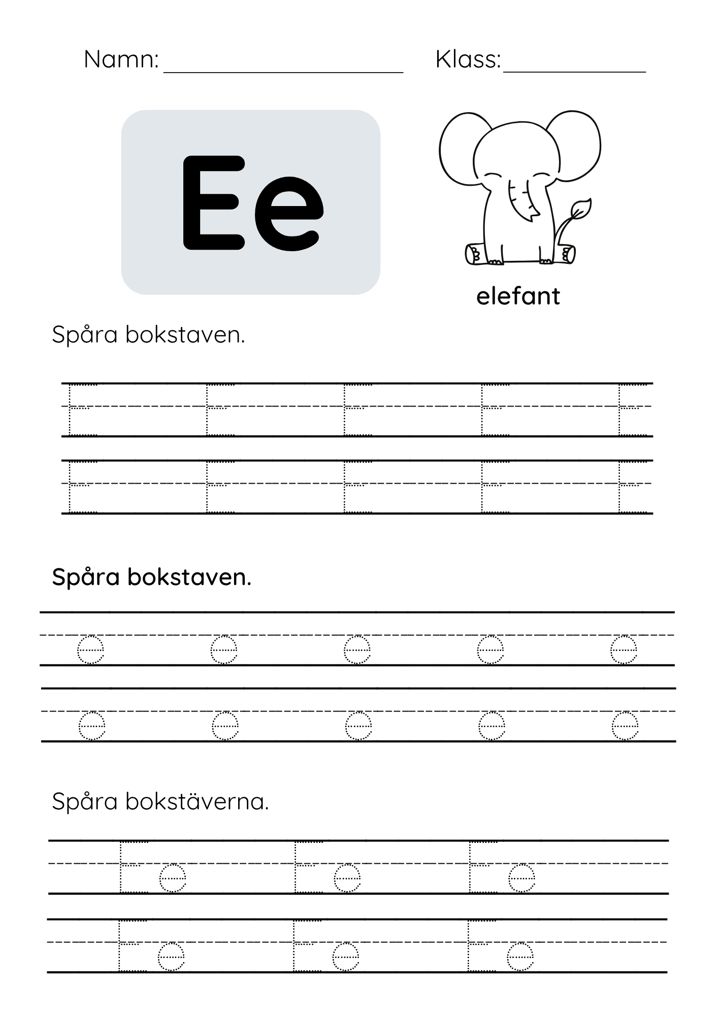 Alfabetet från A till Ö