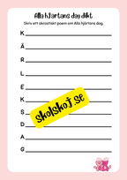 Alla hjärtans dag - Blandade uppgifter