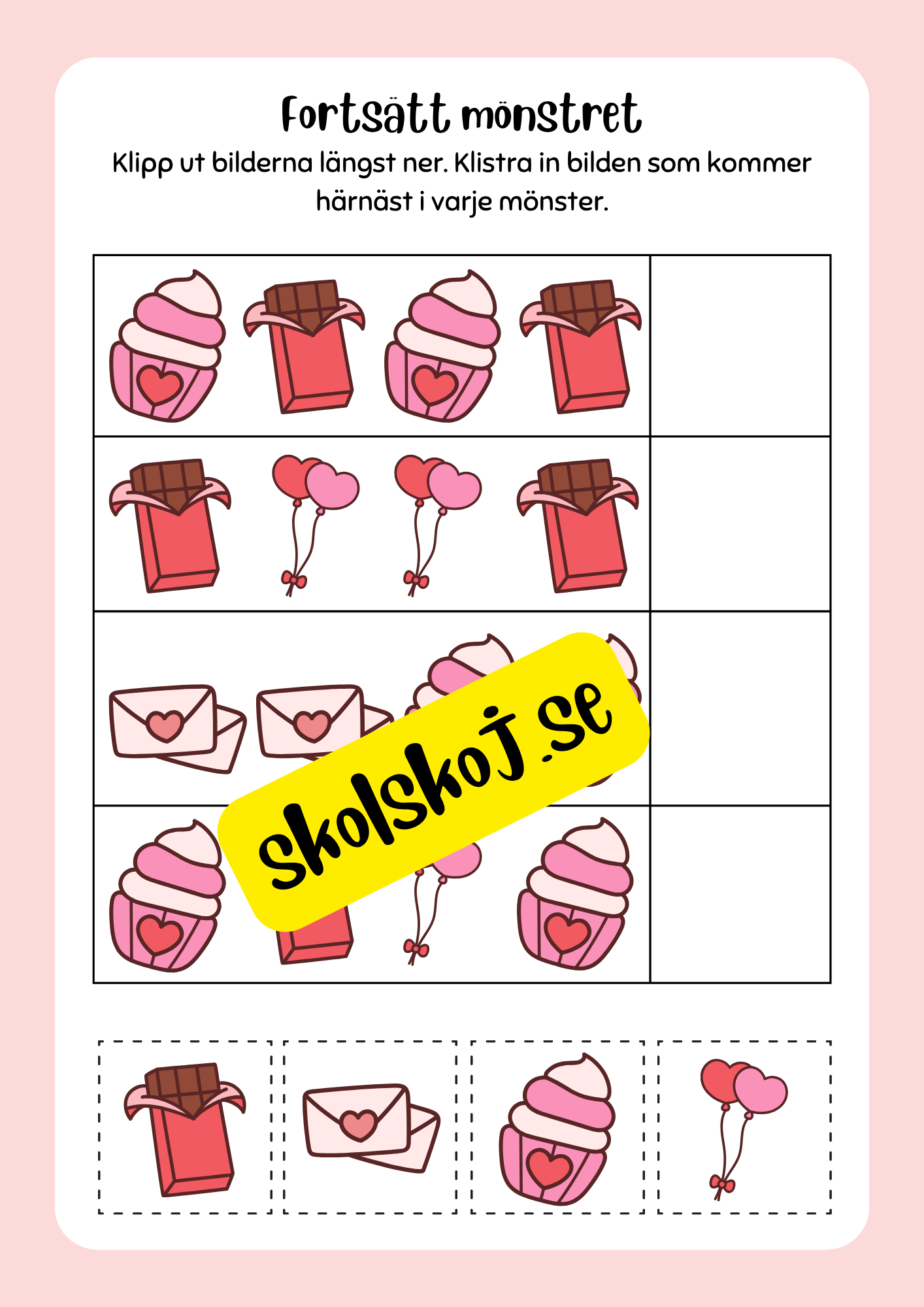 Alla hjärtans dag - Blandade uppgifter