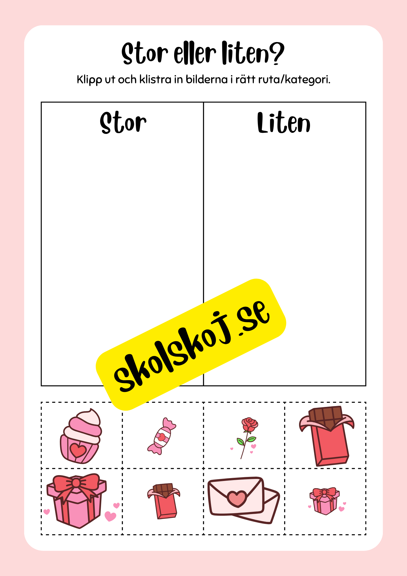 Alla hjärtans dag - Blandade uppgifter