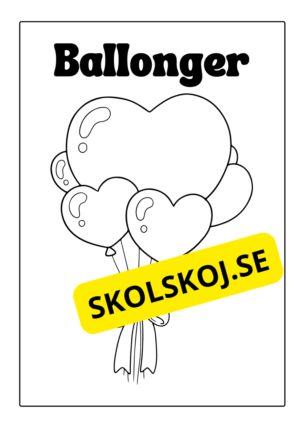 Alla hjärtans dag - Målarbok