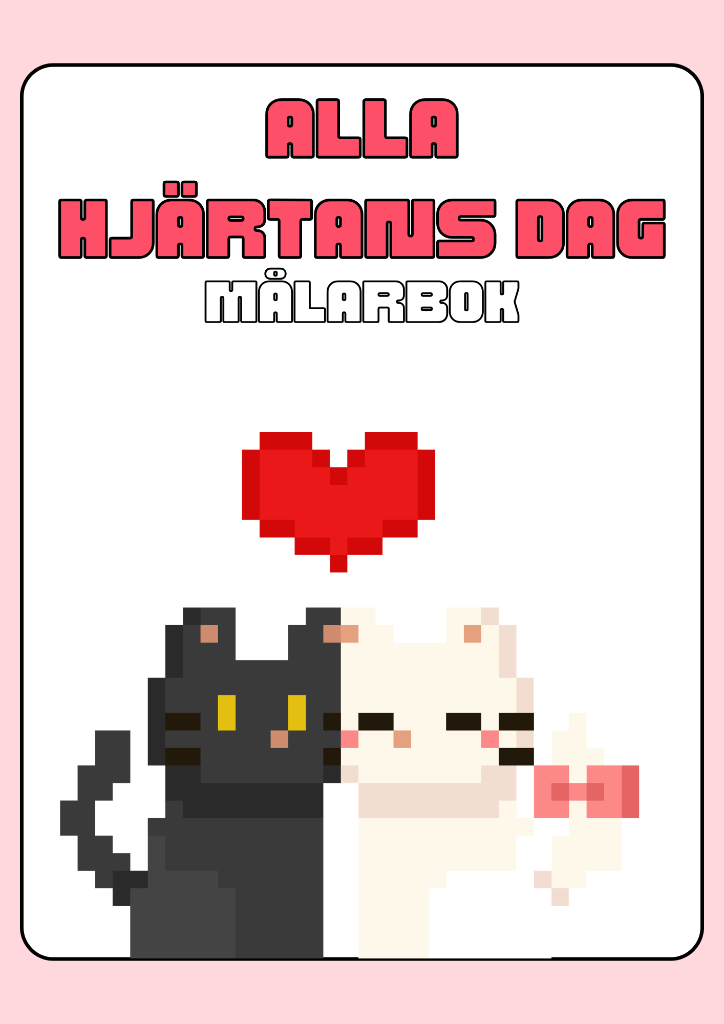 Alla hjärtans dag - Målarbok