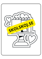 Alla hjärtans dag - Målarbok