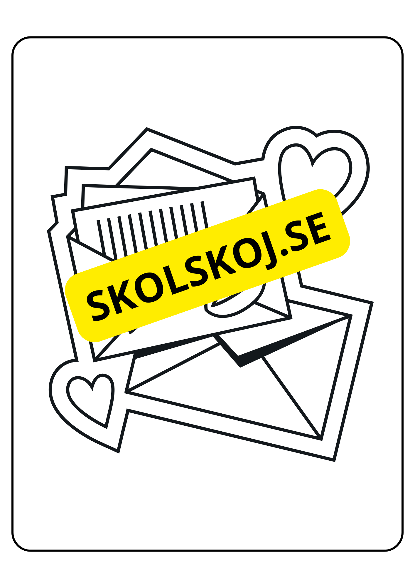 Alla hjärtans dag - Målarbok