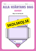 Alla hjärtans dag - Skriv ett kort och skapa ett kuvert
