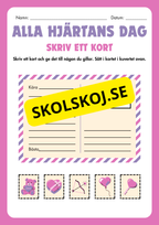Alla hjärtans dag - Skriv ett kort och skapa ett kuvert