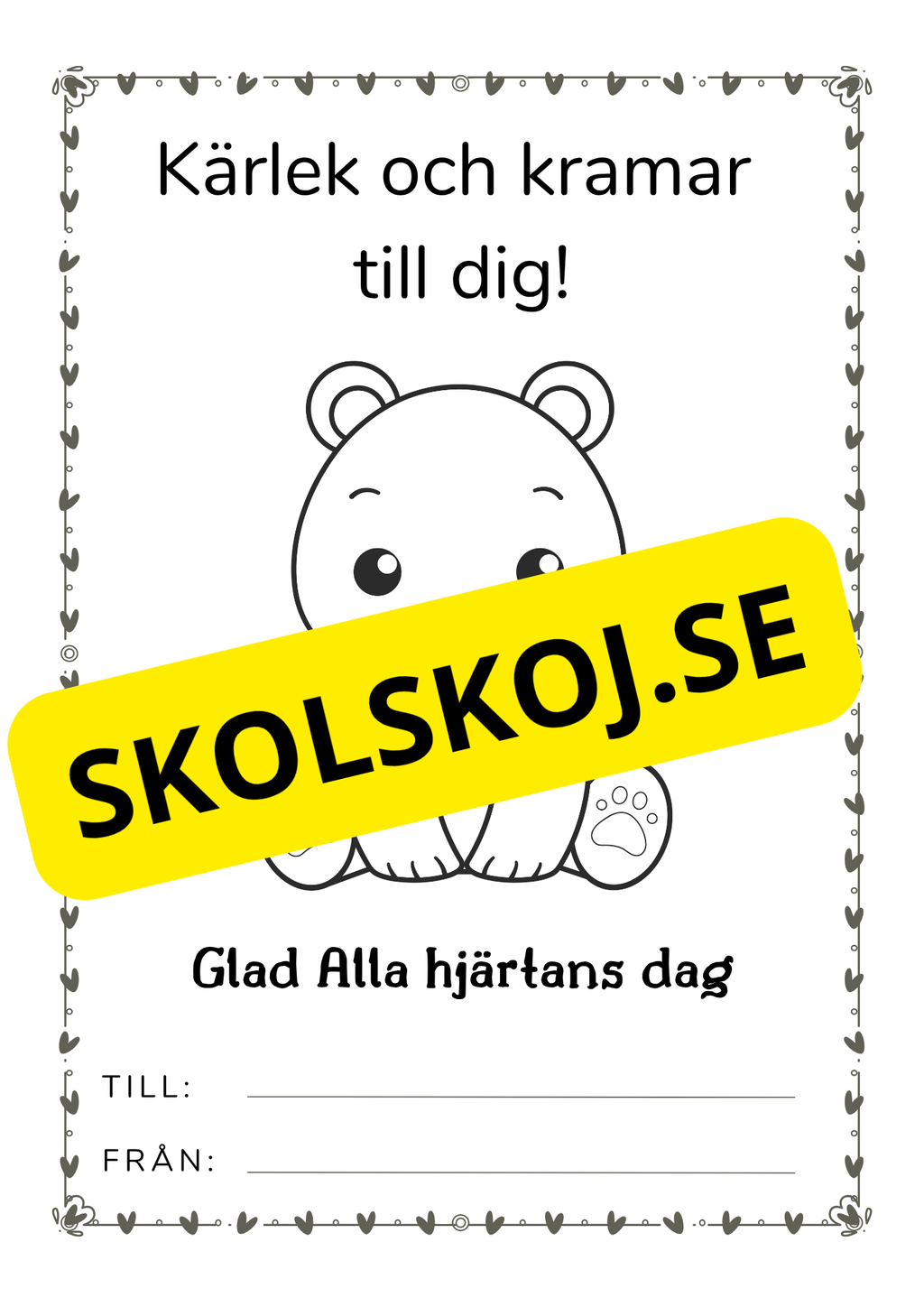 Alla hjärtans dag-kort