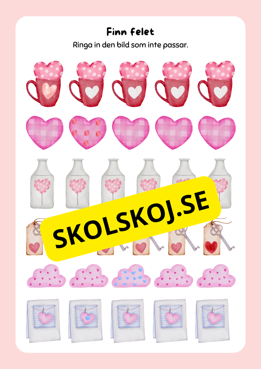 Alla hjärtans dag aktivitetsbok