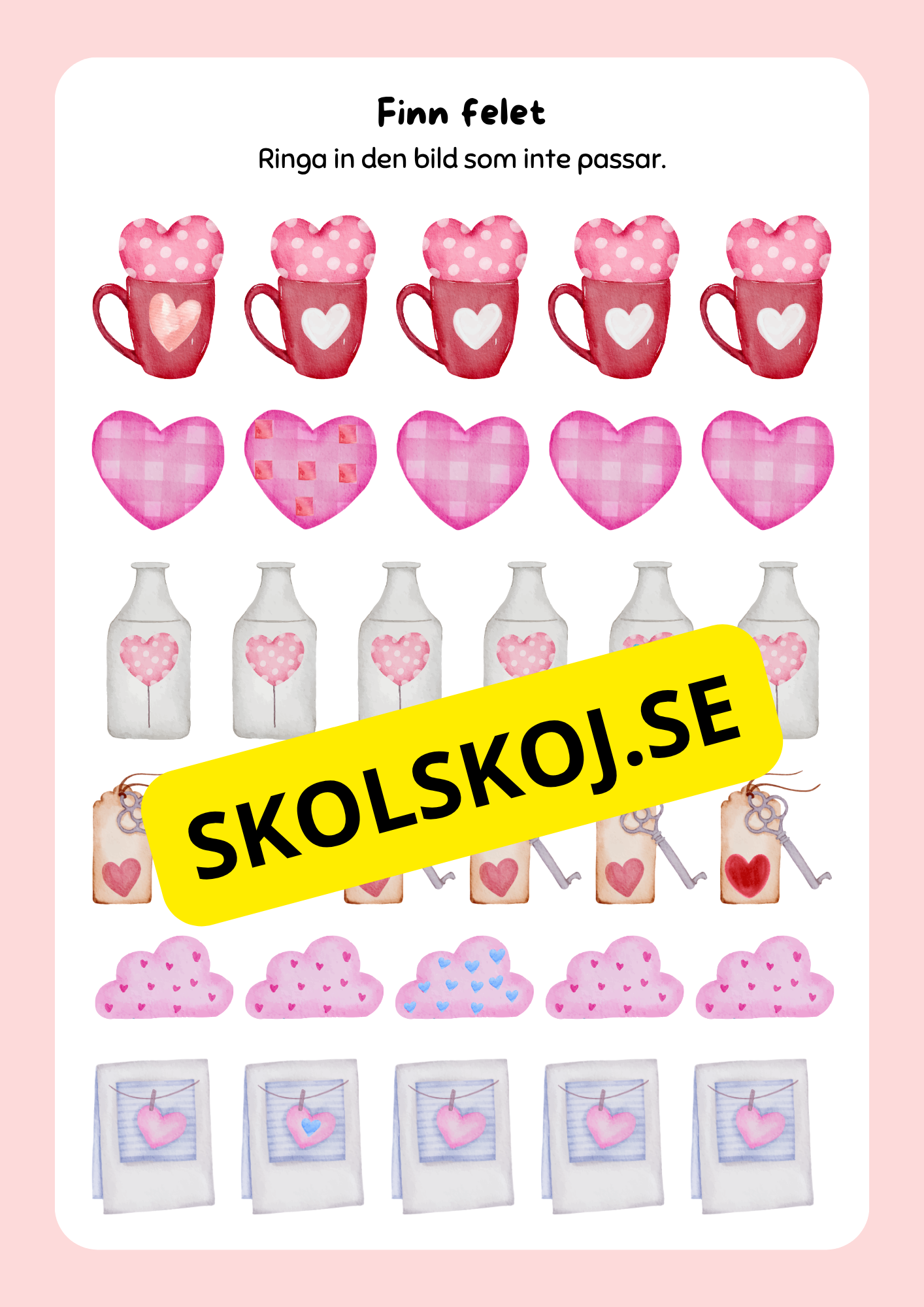 Alla hjärtans dag aktivitetsbok