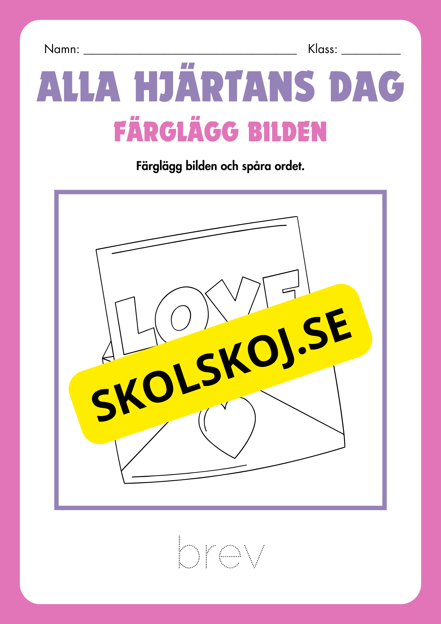 Alla hjärtans dag - Häfte
