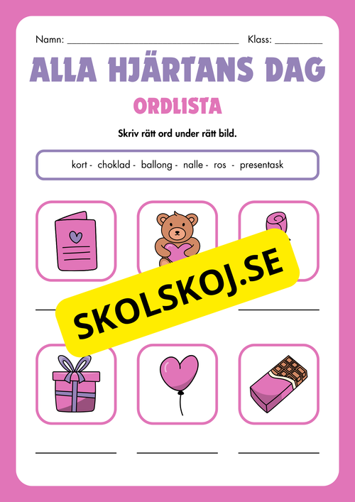 Alla hjärtans dag - Häfte