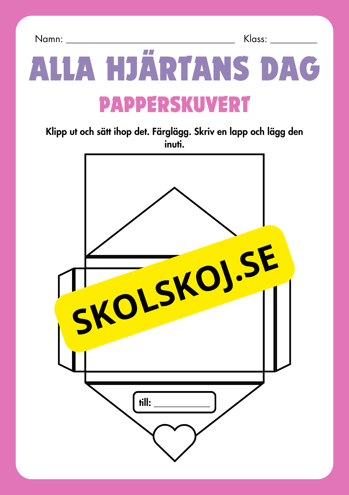 Alla hjärtans dag - Häfte