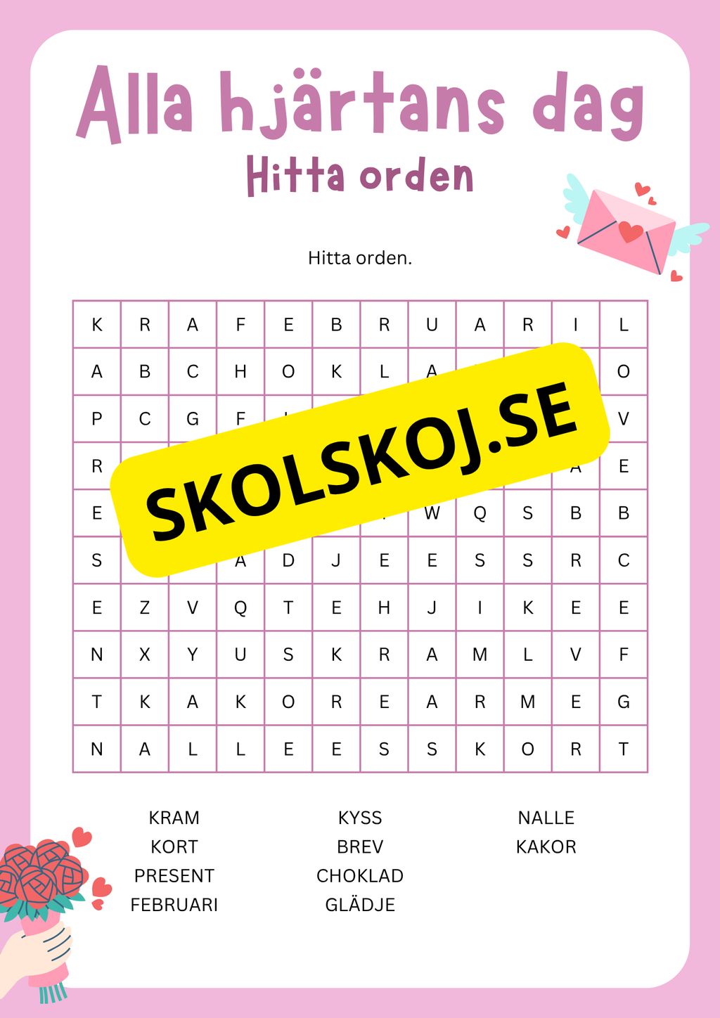Alla hjärtans dag häfte åk 2 - 3