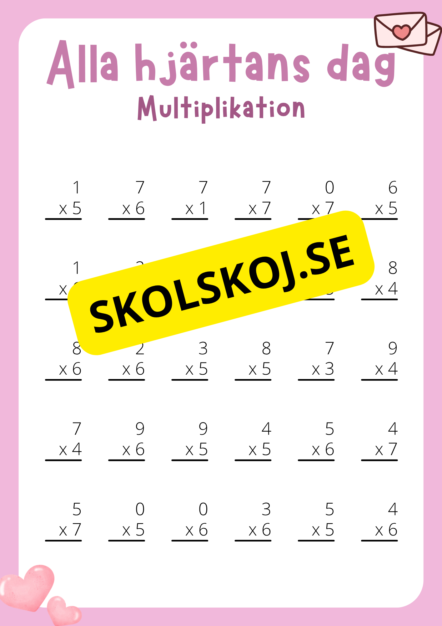 Alla hjärtans dag häfte åk 2 - 3
