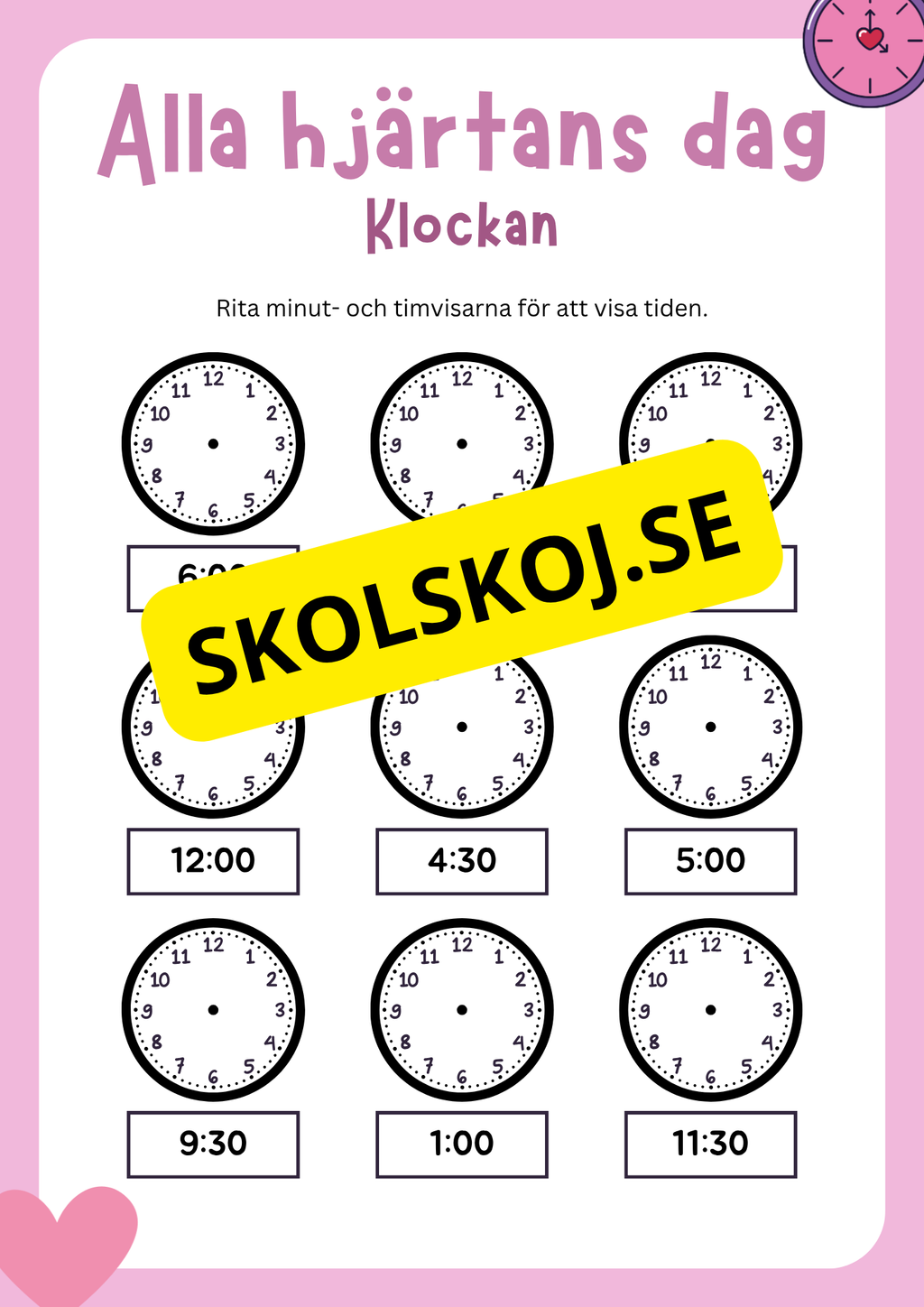 Alla hjärtans dag häfte åk 2 - 3