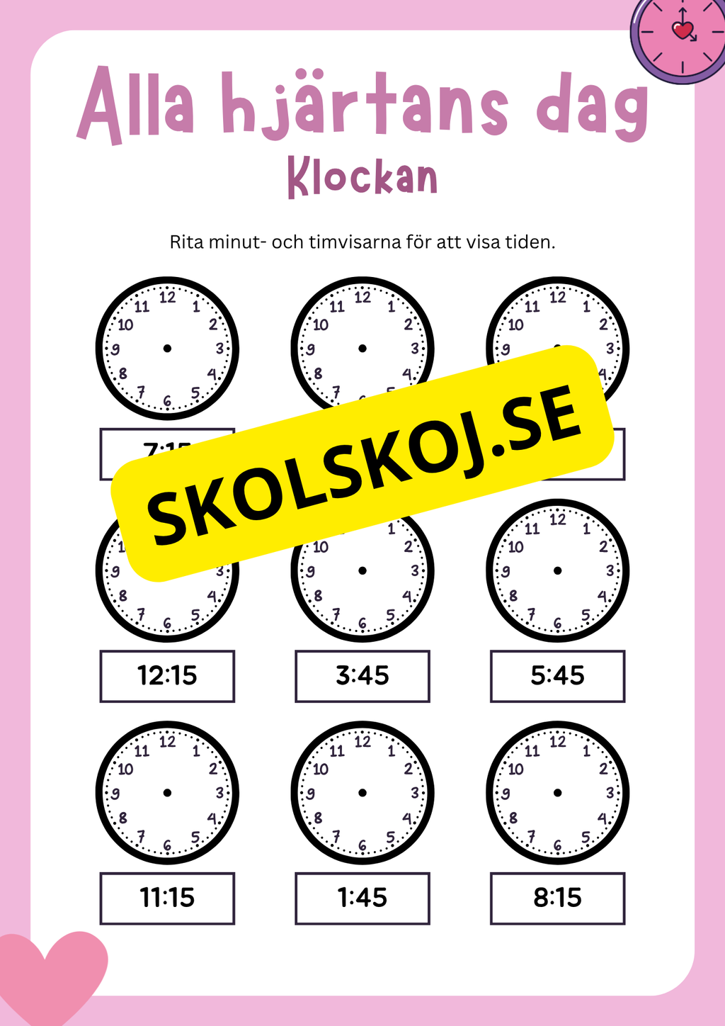 Alla hjärtans dag häfte åk 2 - 3
