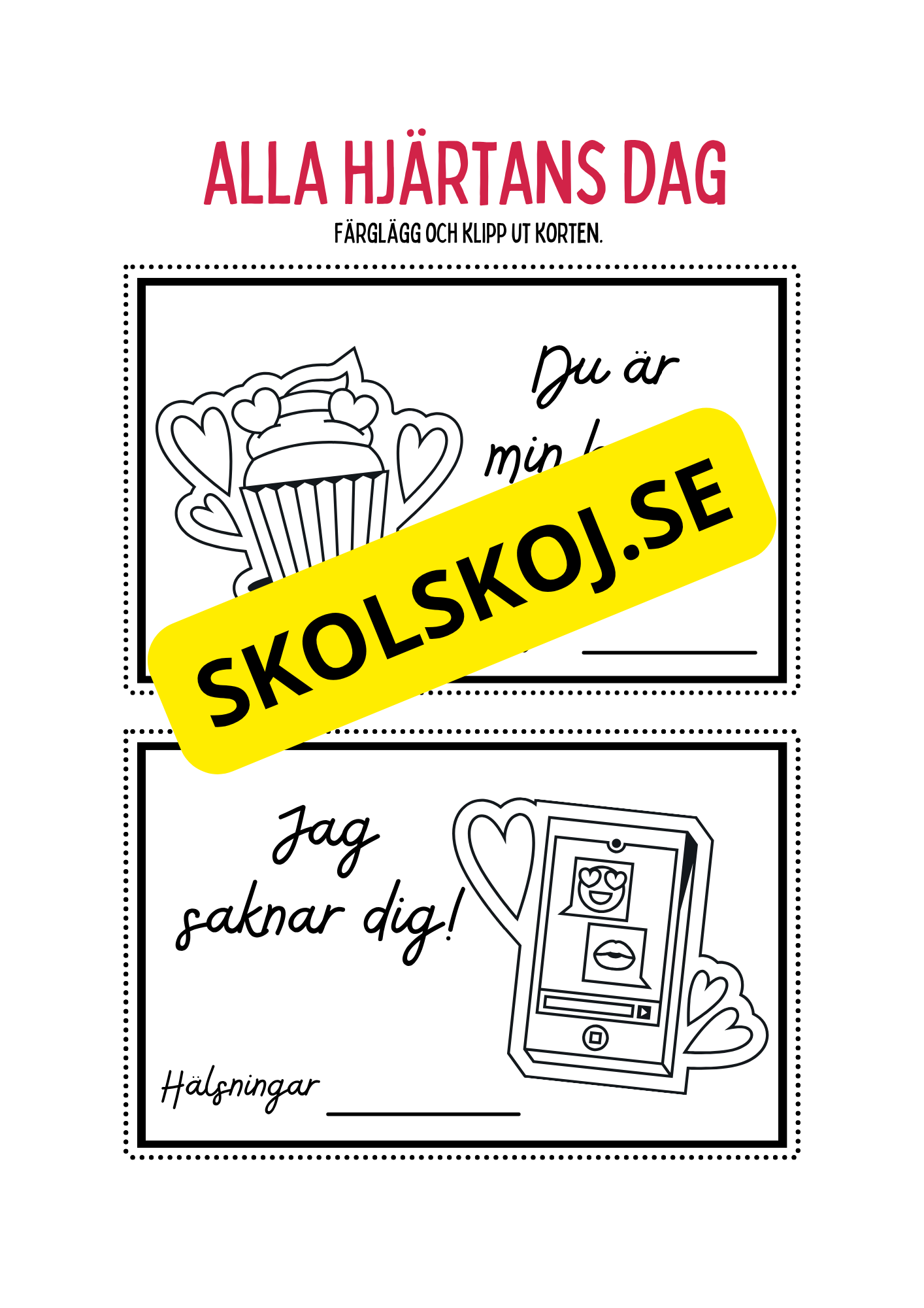 Alla hjärtans dag kort