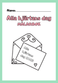Alla hjärtans dag målarbok