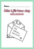 Alla hjärtans dag målarbok