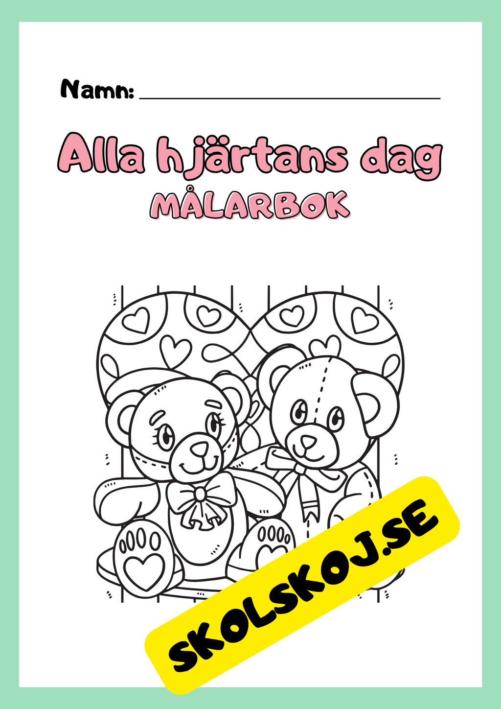 Alla hjärtans dag målarbok