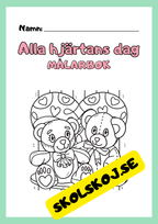 Alla hjärtans dag målarbok