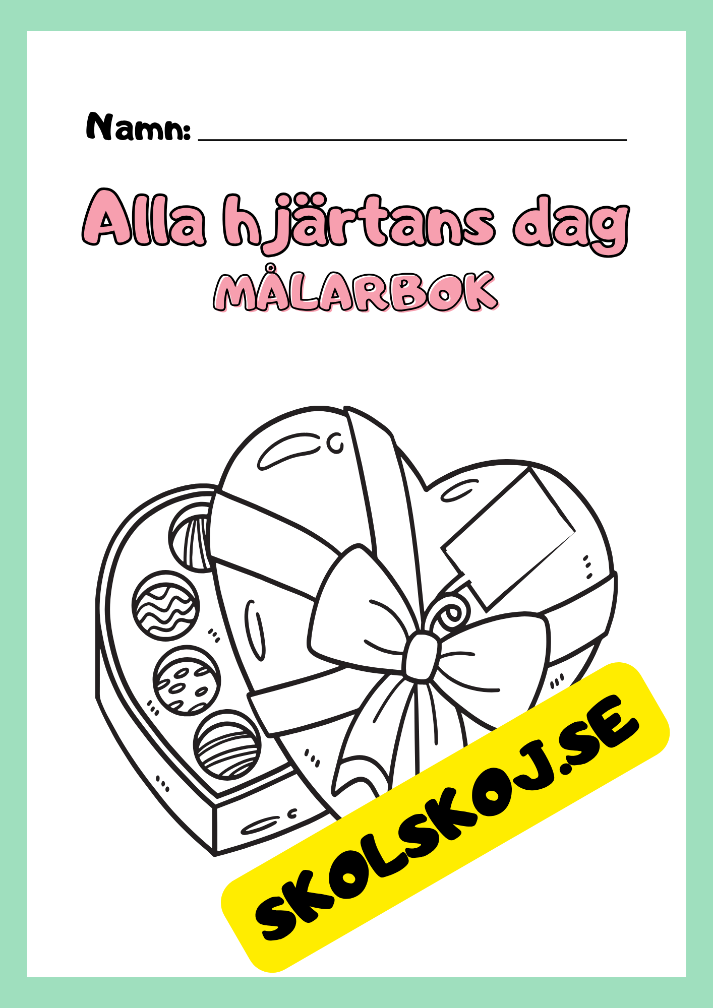 Alla hjärtans dag målarbok