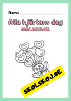 Alla hjärtans dag målarbok
