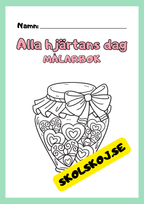 Alla hjärtans dag målarbok