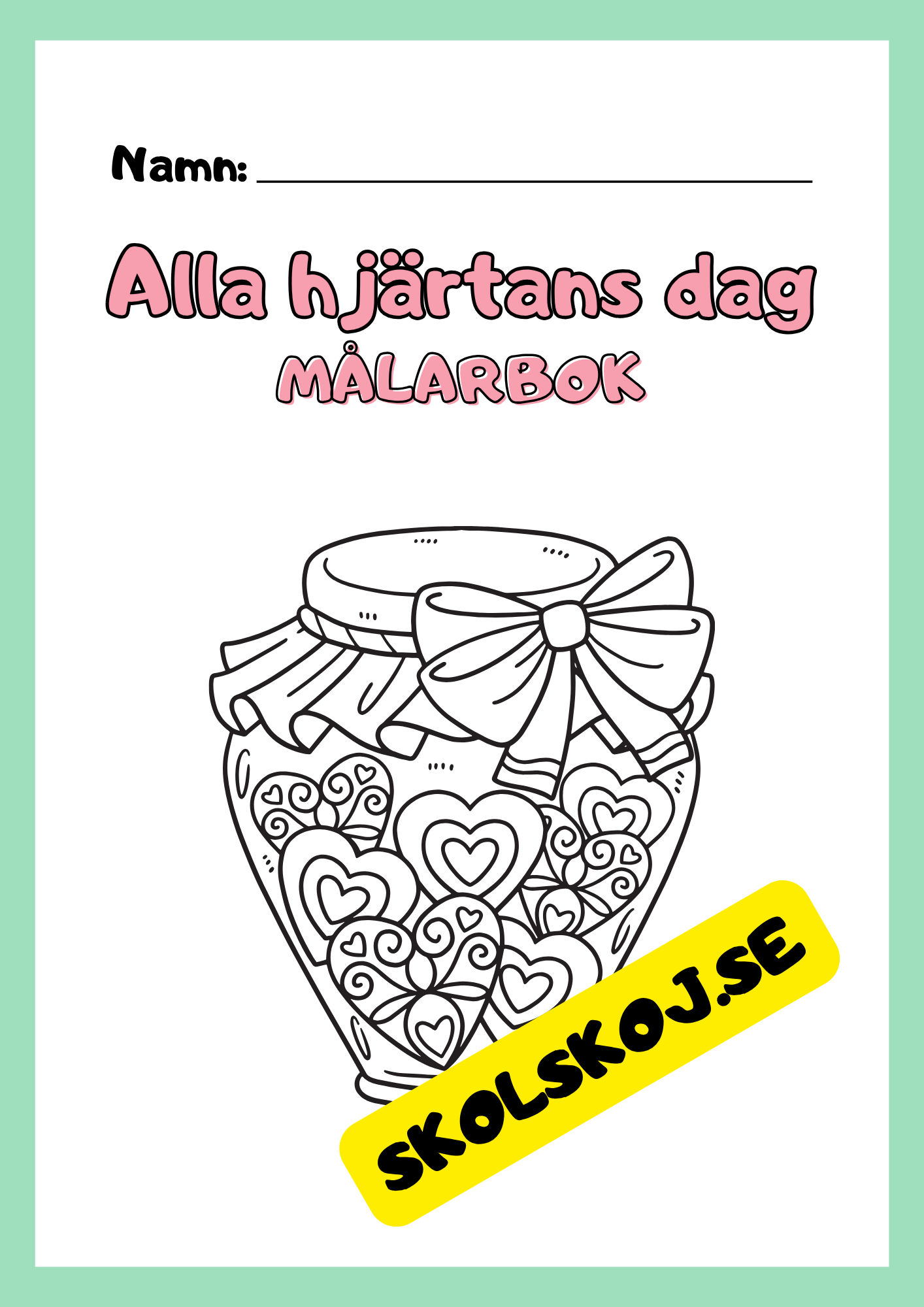 Alla hjärtans dag målarbok