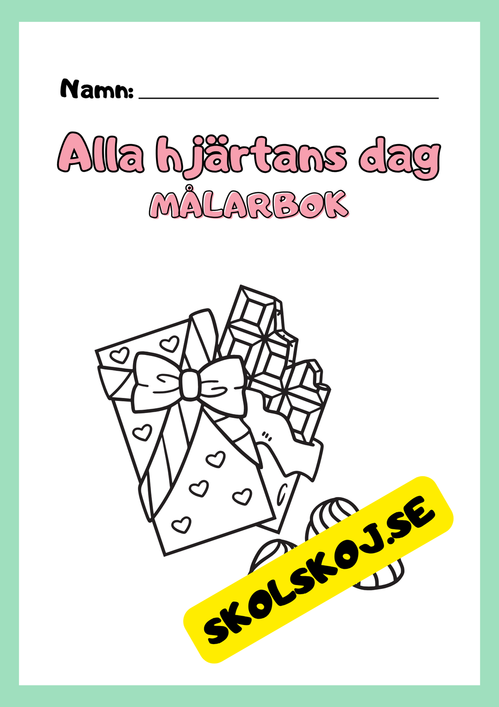 Alla hjärtans dag målarbok