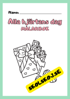 Alla hjärtans dag målarbok