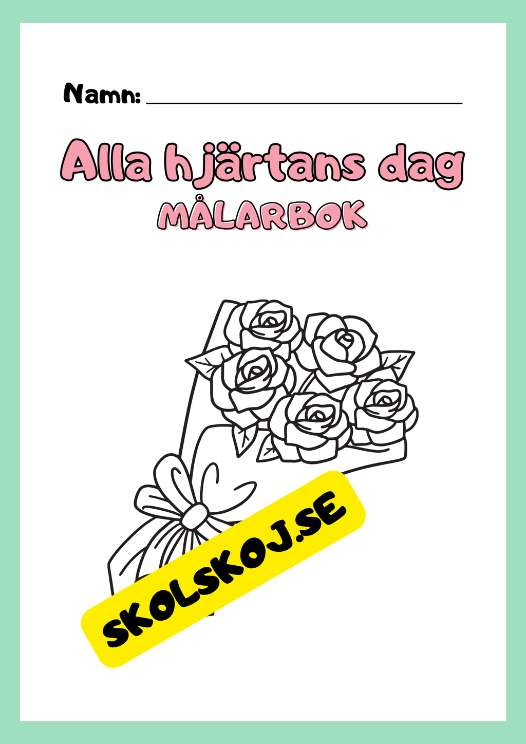 Alla hjärtans dag målarbok