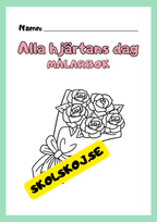 Alla hjärtans dag målarbok