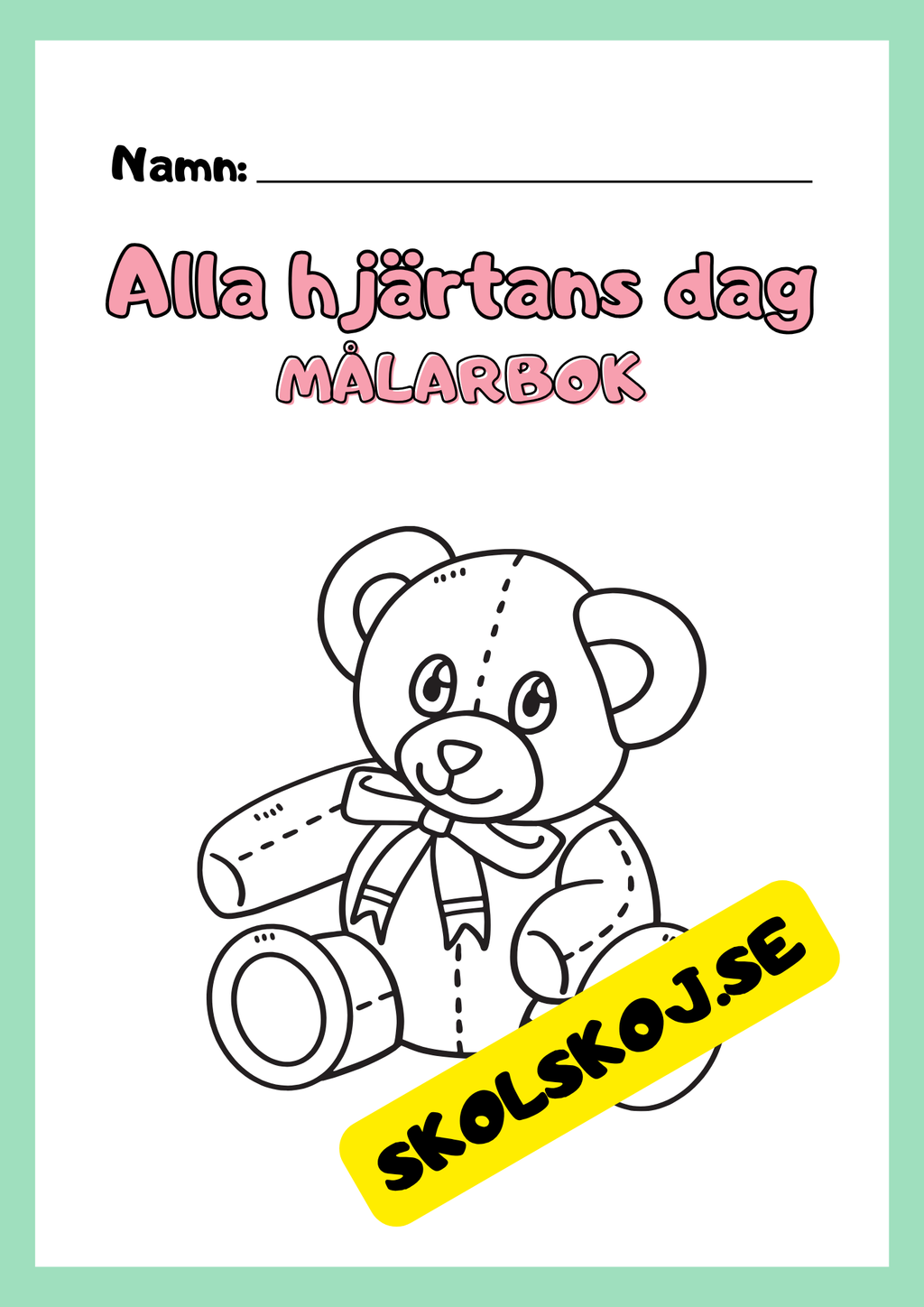 Alla hjärtans dag målarbok