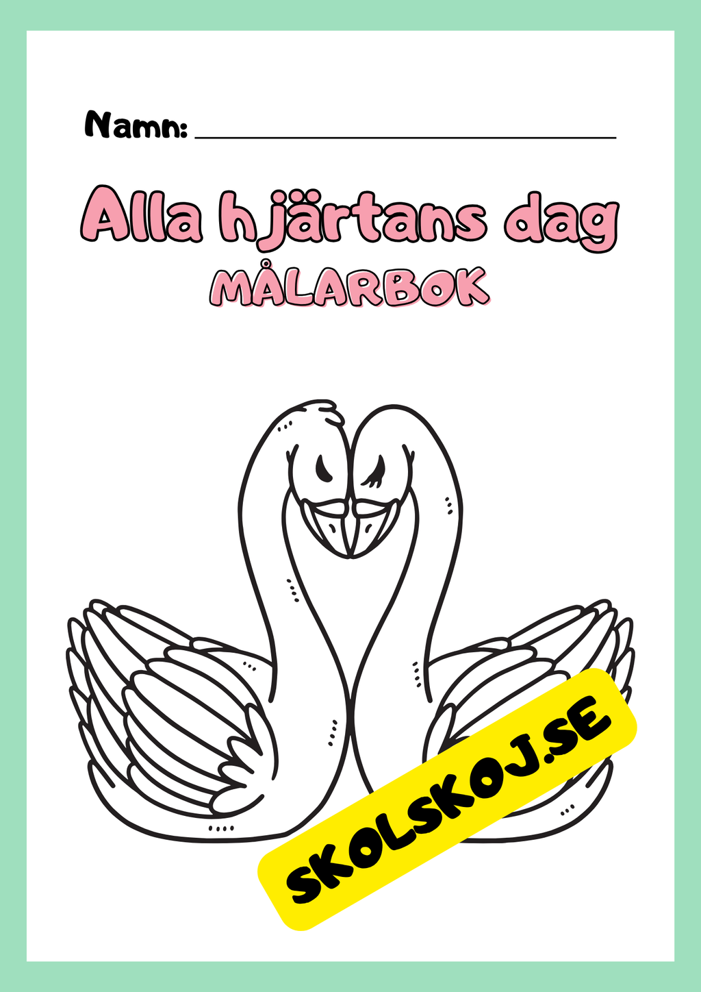 Alla hjärtans dag målarbok