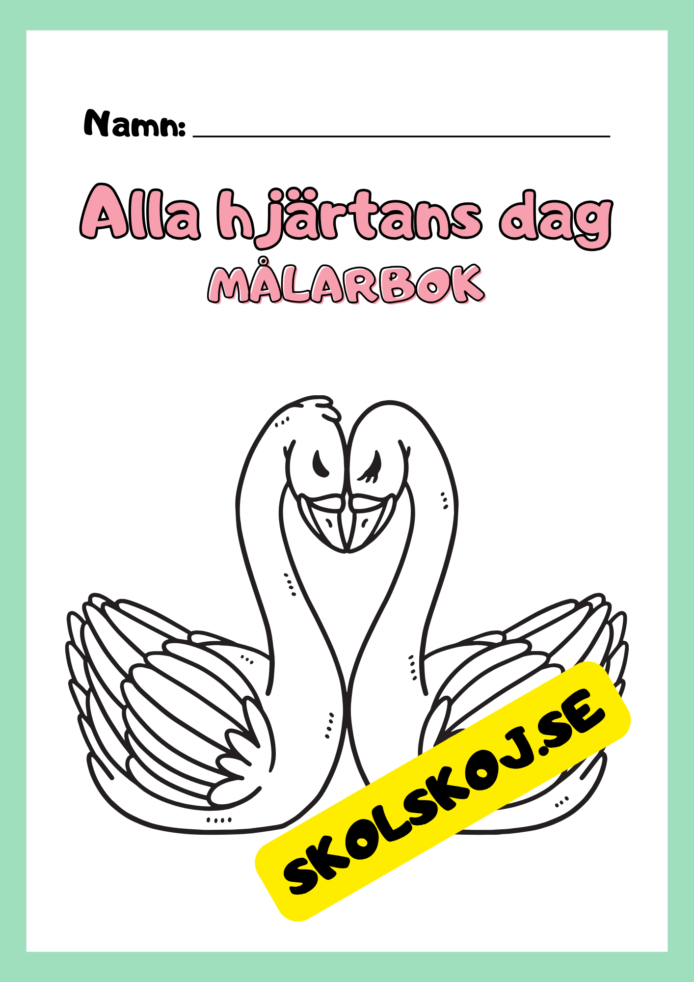 Alla hjärtans dag målarbok